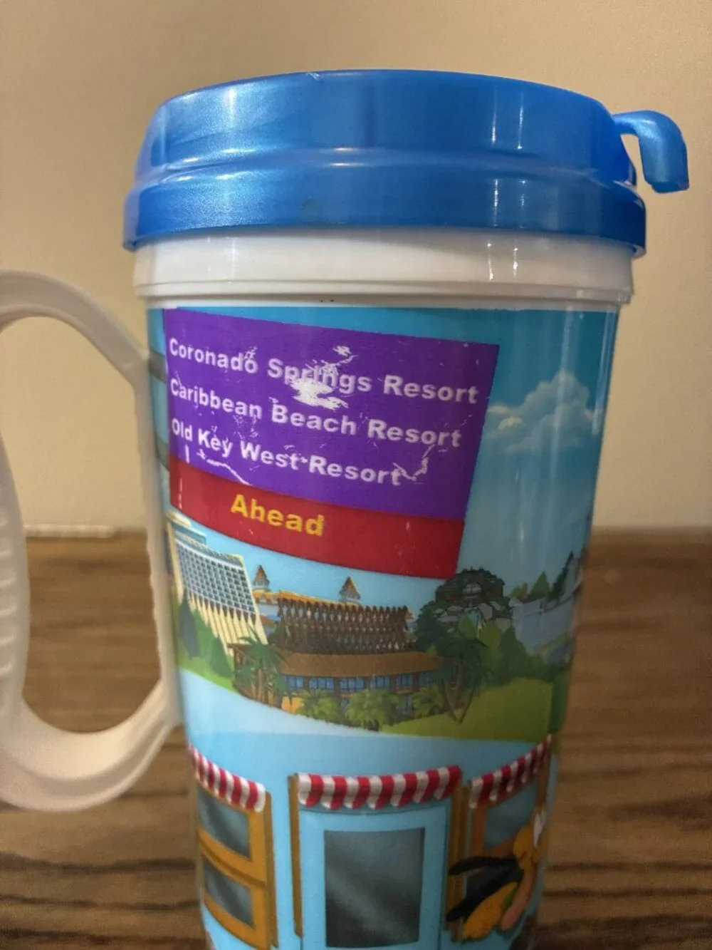 Walt Disney World Resort Reusable Refillable 16oz Mug; Lot of 4; Assorted